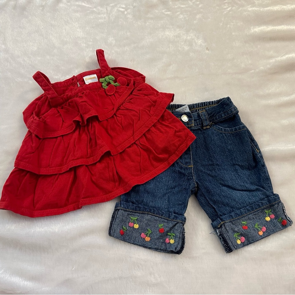 Gymboree cherry tank and short set